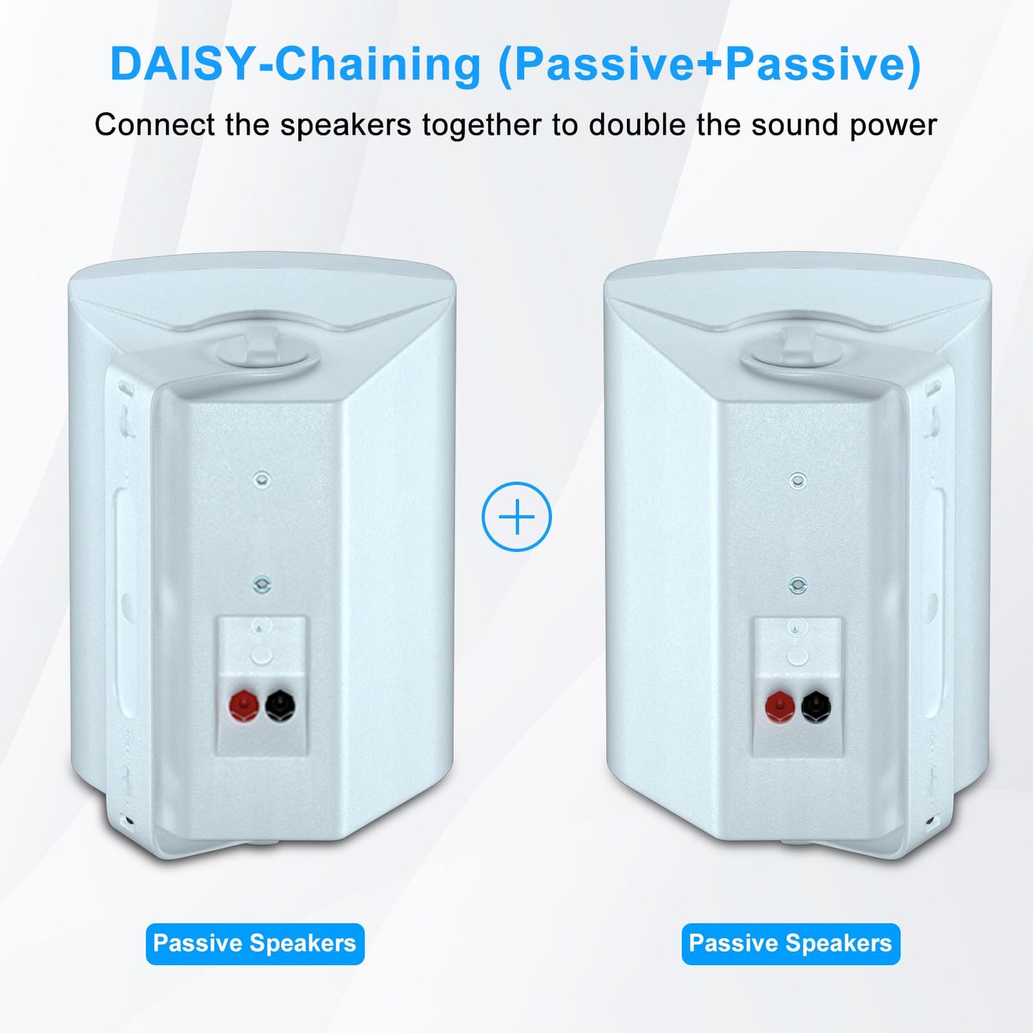 Herdio Bocinas para Exterior,6.5 Pulgadas 400W Altavoces para Exteriores, Resistente al Agua, Adecuado para el hogar, Patio, Terraza,Patio Trasero，Durabilidad en Todo Tipo de Clima (Blanco)