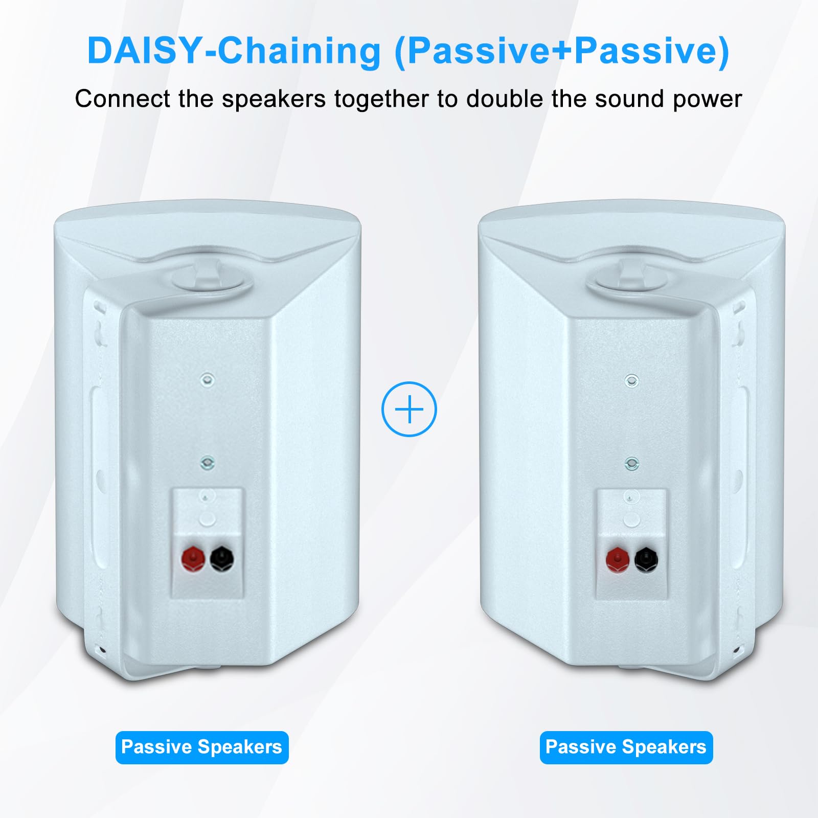 Herdio Bocinas para Exterior,6.5 Pulgadas 400W Altavoces para Exteriores, Resistente al Agua, Adecuado para el hogar, Patio, Terraza,Patio Trasero，Durabilidad en Todo Tipo de Clima (Blanco)