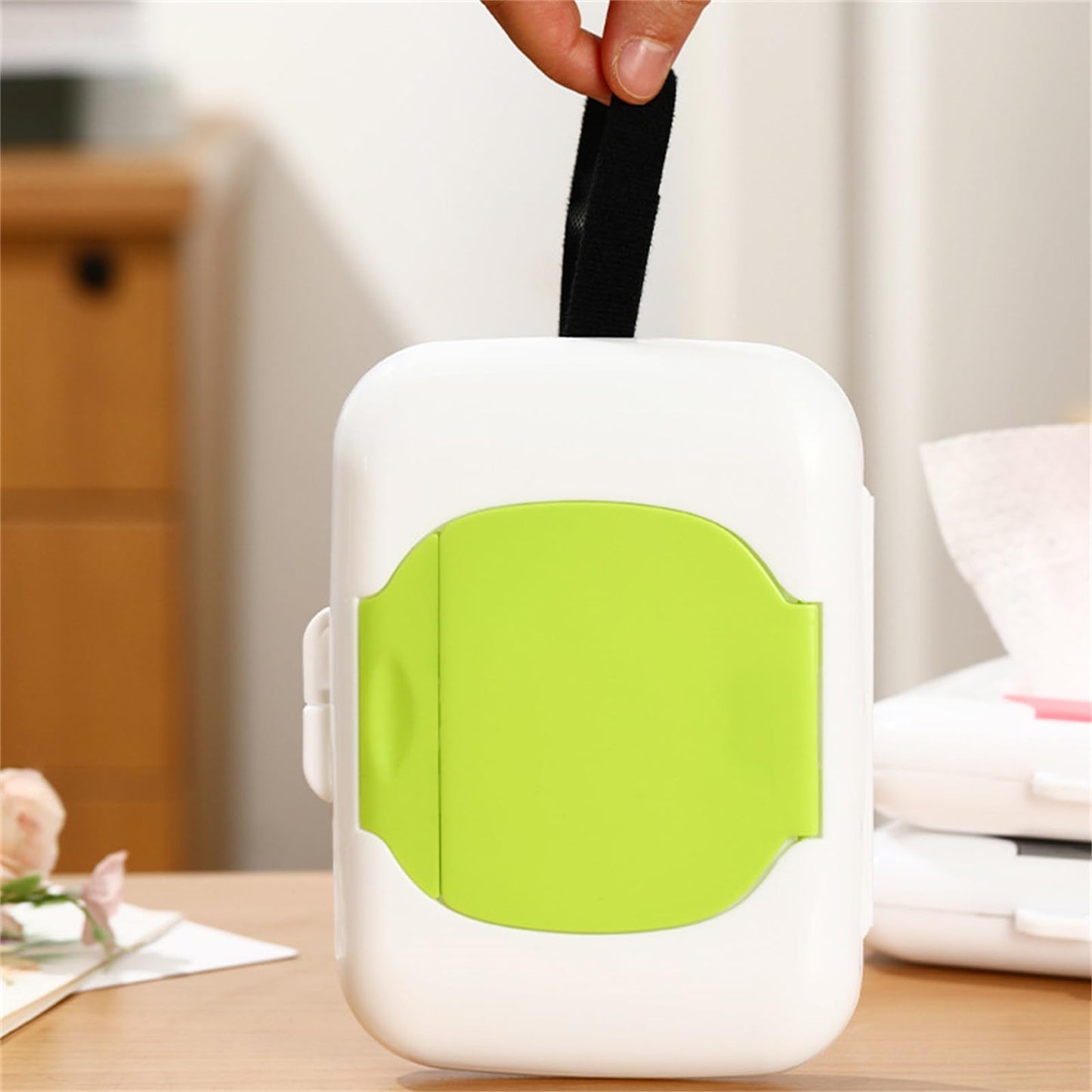 Soporte para toallitas de viaje, reutilizable, para toallita húmeda, para cochecitos, dispensadores de toallitas para colgar, funda recargable