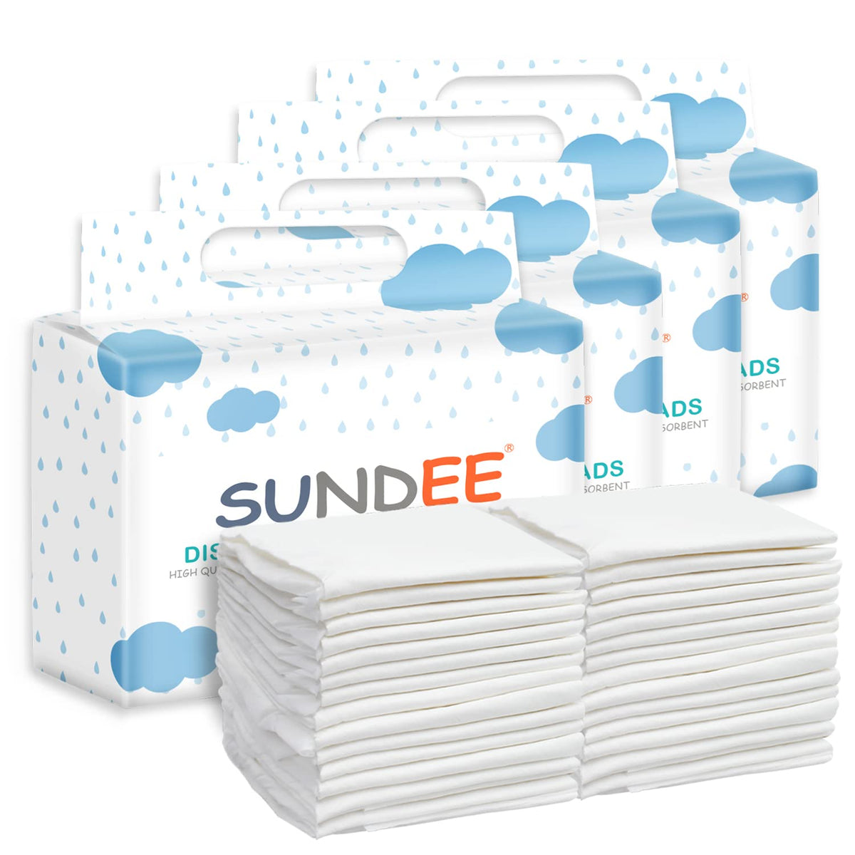 Cambiador desechable para bebé, paquete de 100 unidades, tela no tejida, transpirable, impermeable, protector de colchón portátil a prueba de fugas, almohadillas para cama de incontinencia
