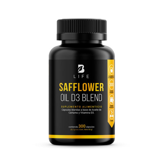 Aceite de Cártamo B Life D3+ Ingredientes Naturales 300 Softgels