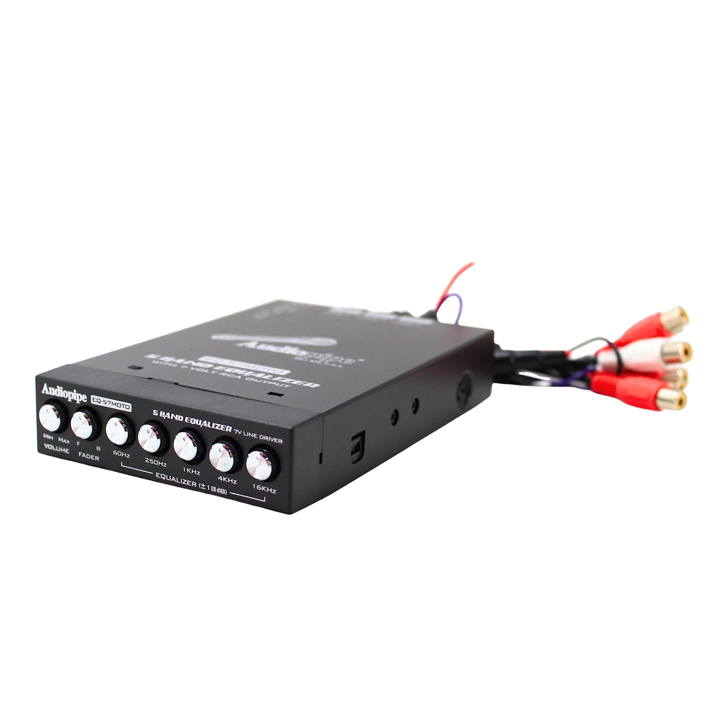 Audiopipe Ecualizador gráfico de 5 bandas con control de línea de 7 V (EQ-57MOTO)