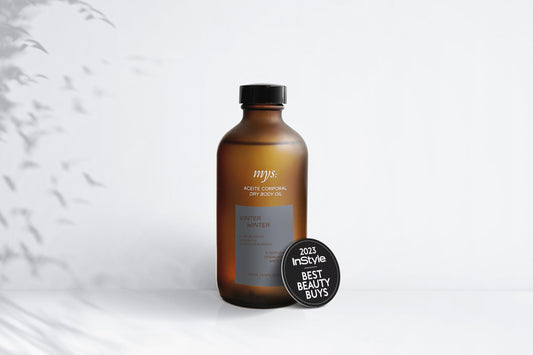 Dry body oil Mys, aceite corporal seco altamente hidrantante Mys. (250ml, Invierno)