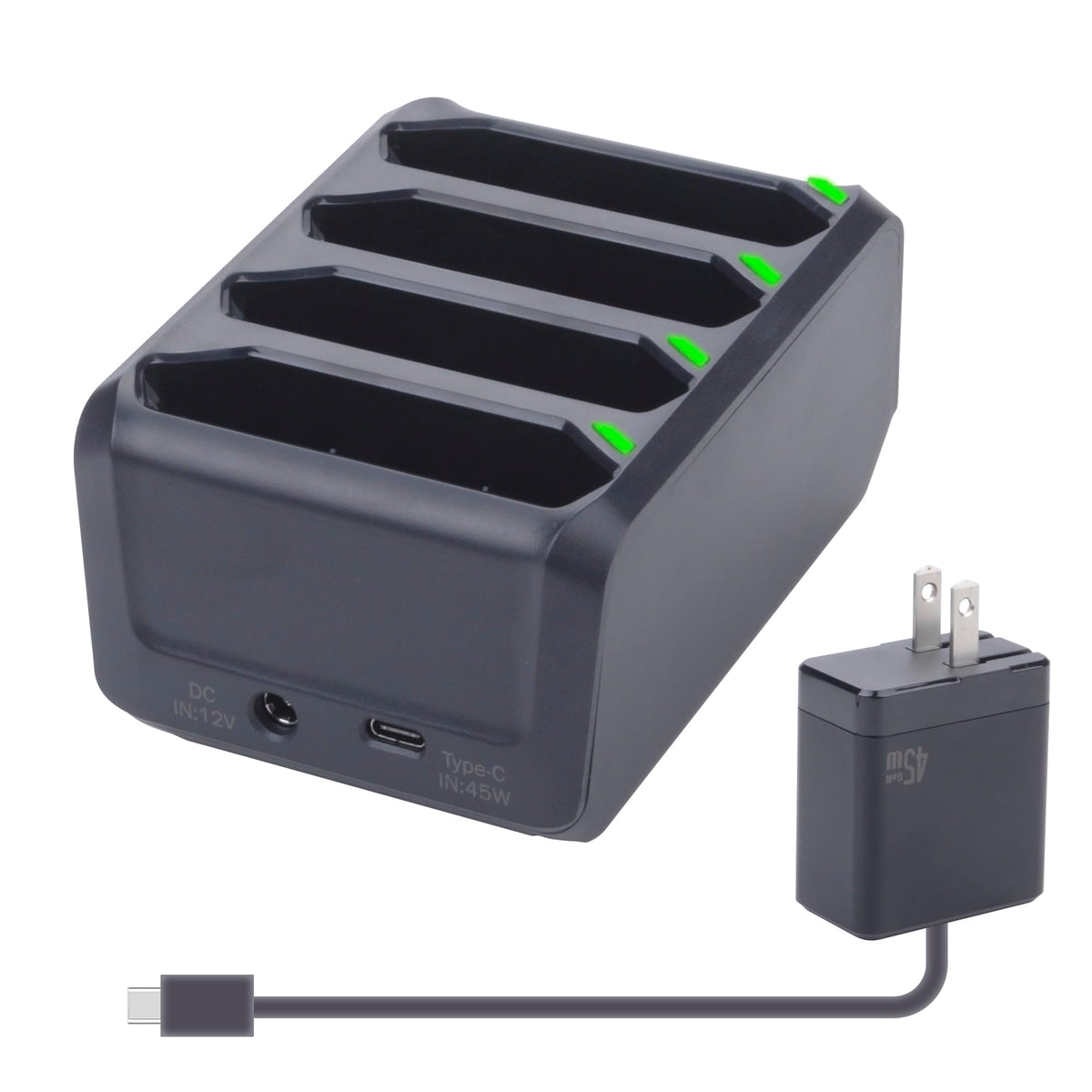 Base de Carga de Batería Zebra para Escáner de Código en Negro, 4 Ranuras