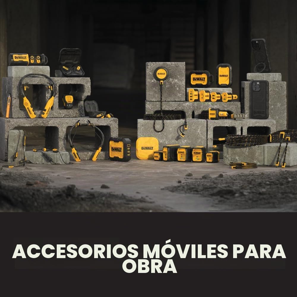 Adaptador USB-C DEWALT 90 Grados Resistente para Obras