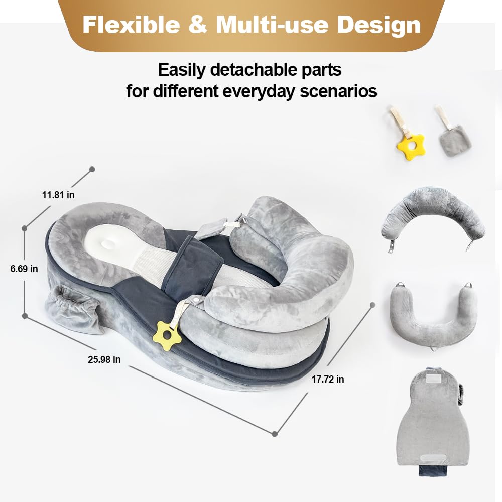 Almohada de alimentación para bebé, almohada antidesbordamiento, estera para la lactancia materna