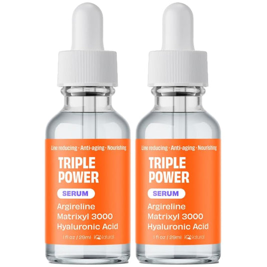 IQNATURAL Argireline Serum Hyaluronic Acid, Matrixyl 3000, Boost Collagen NO PAINFUL INJECTIONS! 1.0oz by IQ Natural