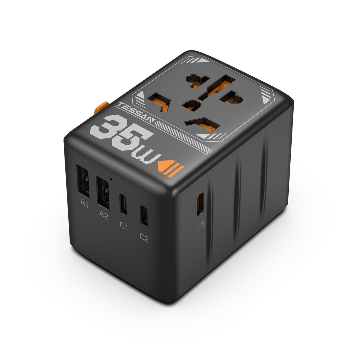 Adaptador Universal de Viaje TESSAN Europeo 35W