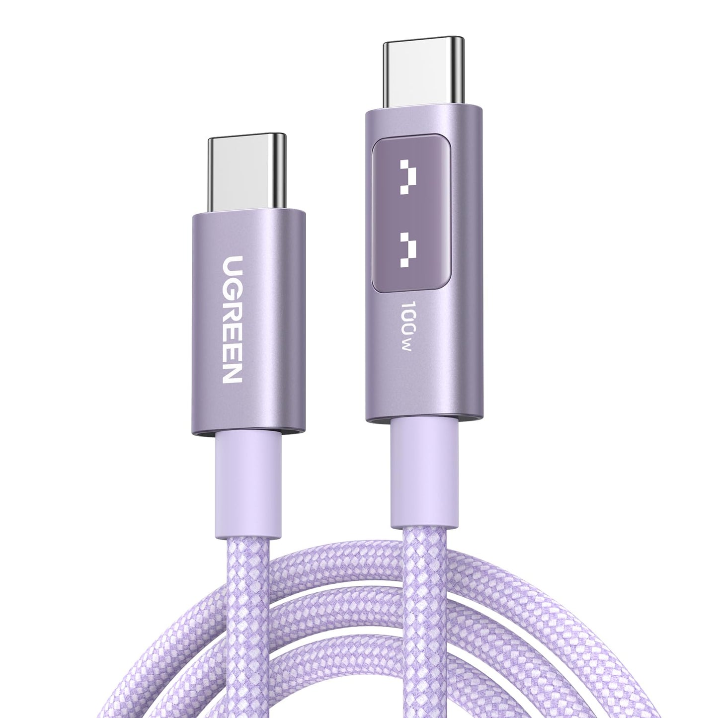 Cable USB C UGREEN Púrpura Carga Rápida PD 3.0 100W 2M Compatible con MacBook Pro Air, iPad, iPhone, Galaxy, Pixel