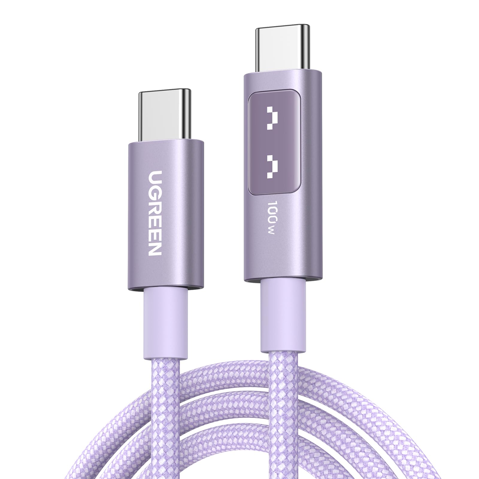 Cable USB C UGREEN Púrpura 100W Carga Rápida PD 3.0 Compatible MacBook Pro Air, iPad 2024, iPhone 16 para Hombre