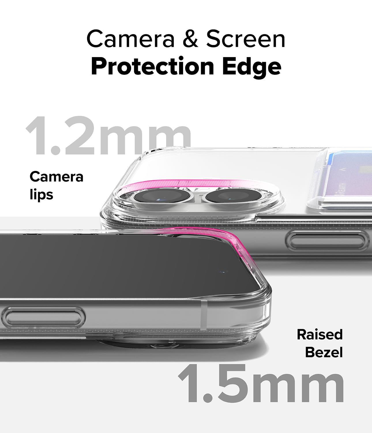 Funda iPhone 16 Ringke Fusion Clear con Porta Tarjeta Ligera