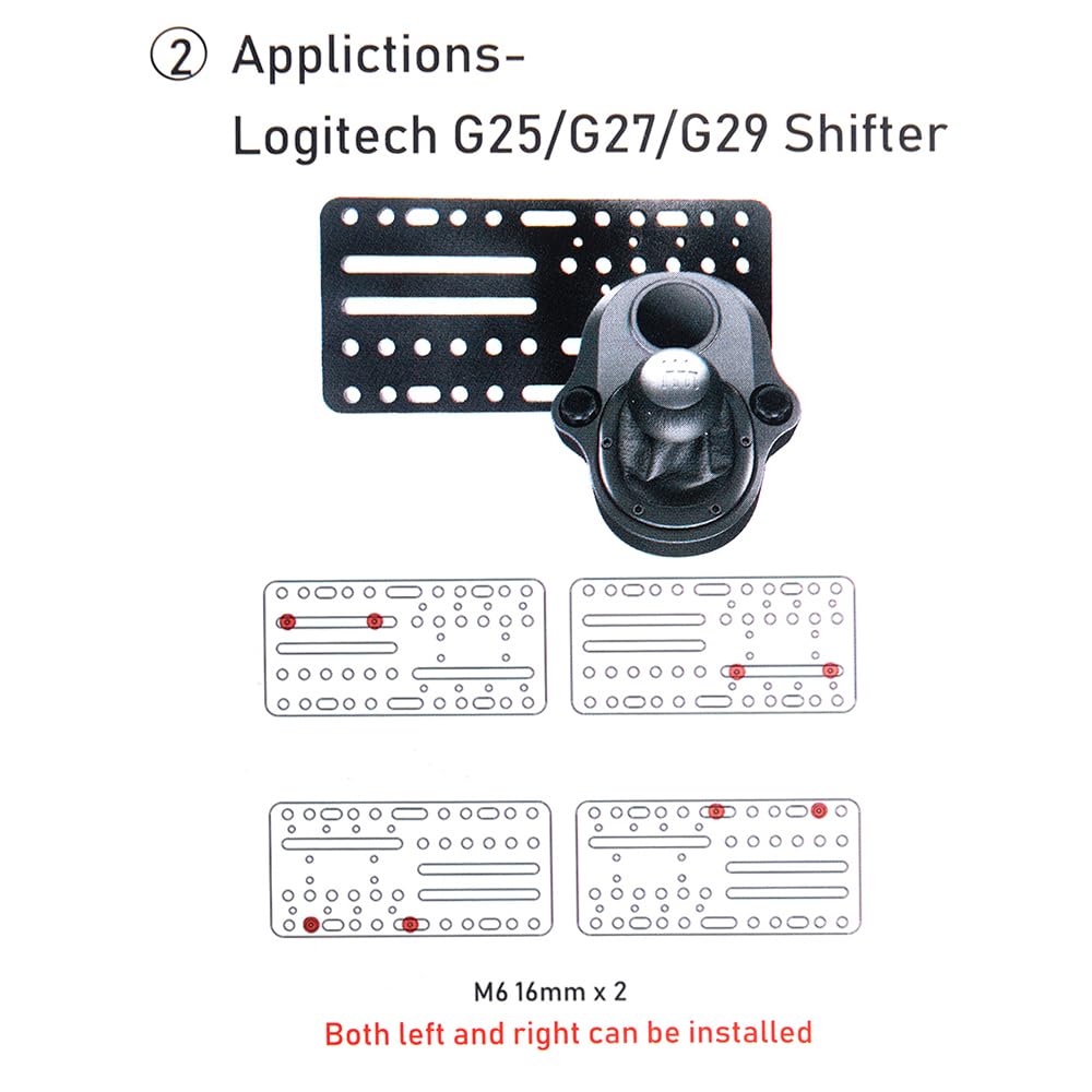CNRAQR - Placa de soporte universal para freno de mano USB, adecuada para G25/27/29/920/923 T500 (solo placa)