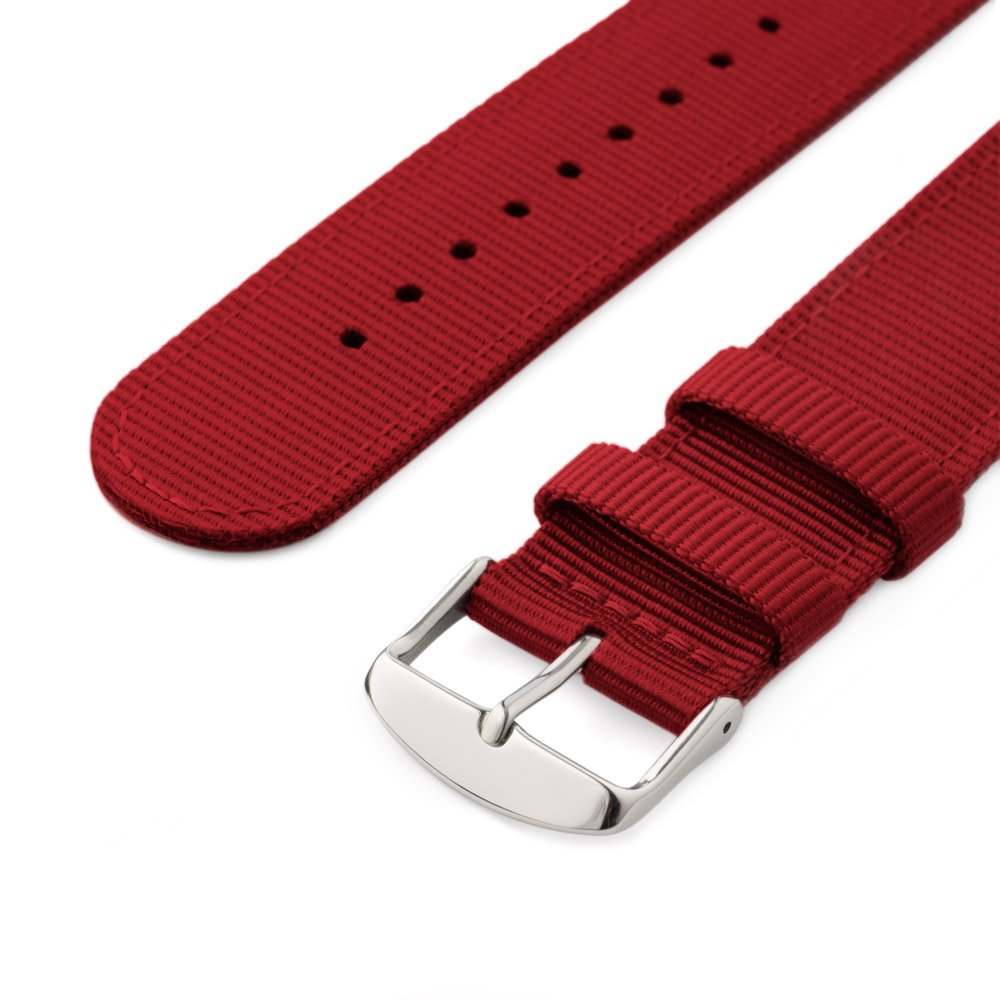 Archer Watch Strap - Correas de Reloj de Nailon Premium de Liberación Rápida (Rojo, 20mm)