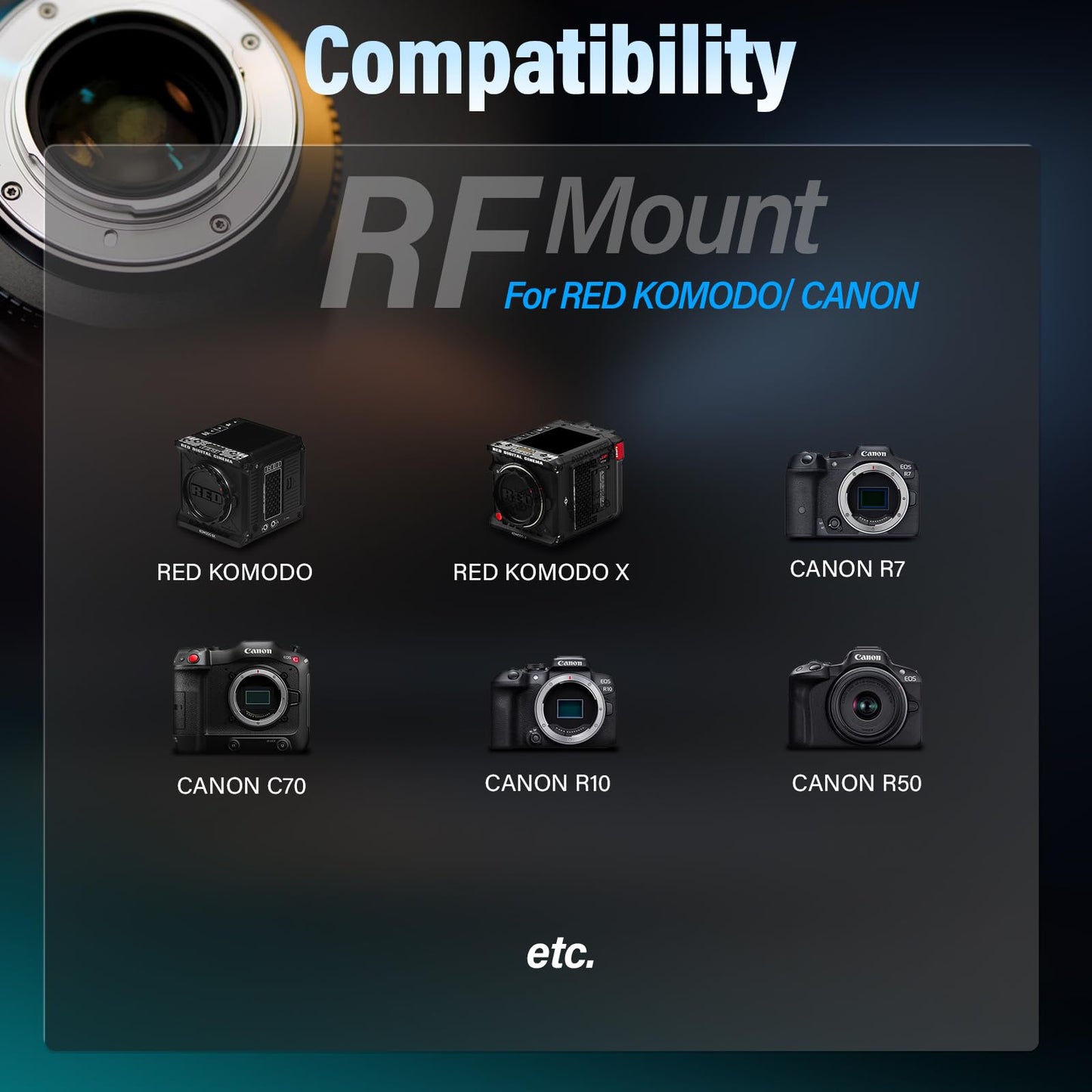 Lente Cine SIRUI 24 mm T1.2 Negro de Enfoque Manual para Montaje RF