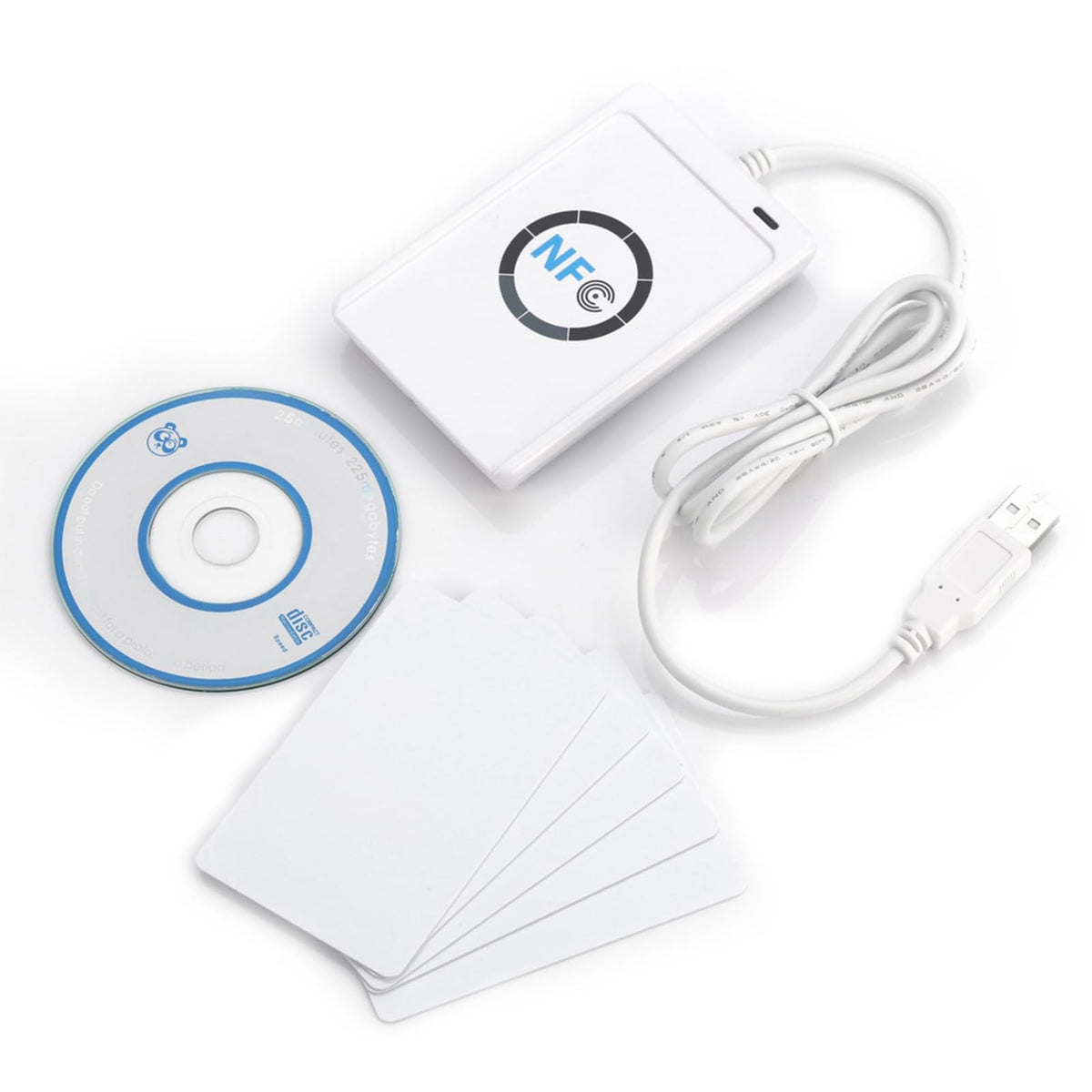 Lector Grabador NFC RFID Wytino Negro ACR122U ISO 14443A B con Software