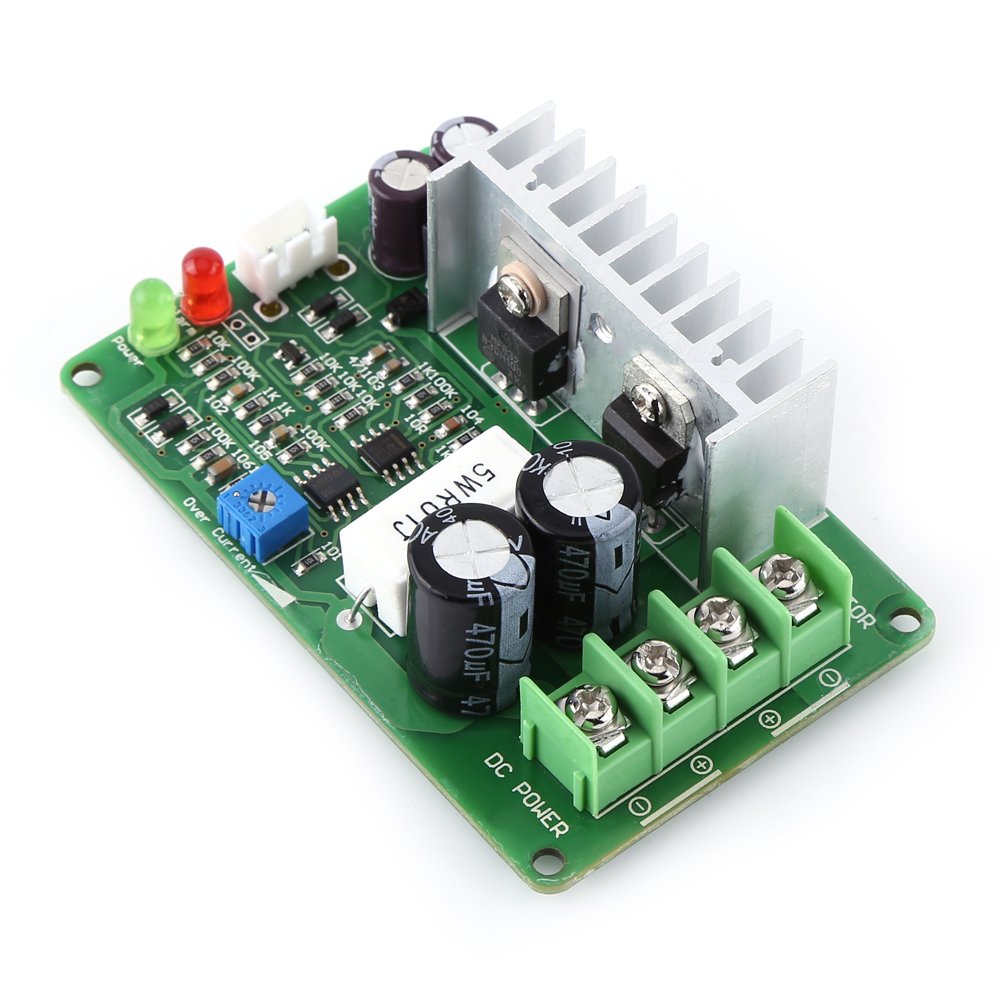 Regulador de la Velocidad del Motor PWM DC 12V 24V 36V Potenciómetro 15A
