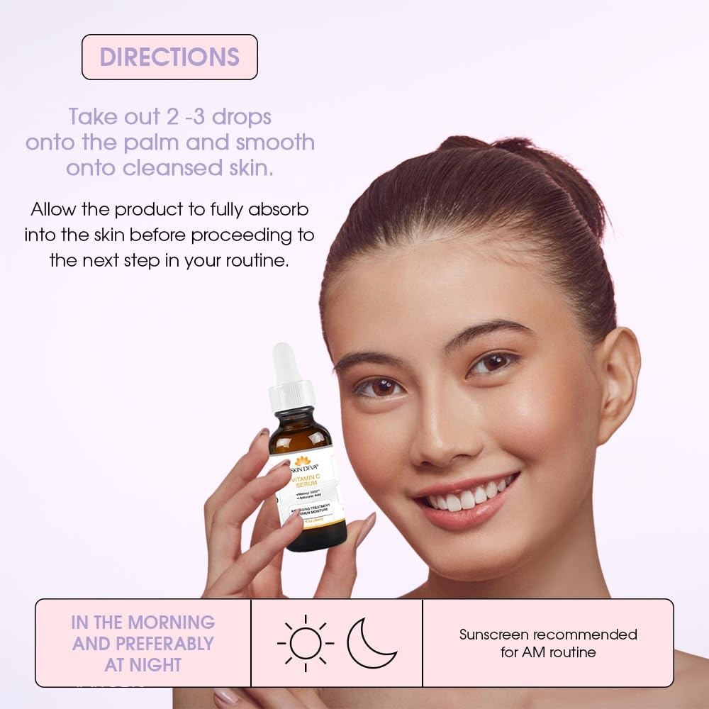 Hyaluronic Acid with Vitamin C - For all types of skin - Best serum for Face 1 oz