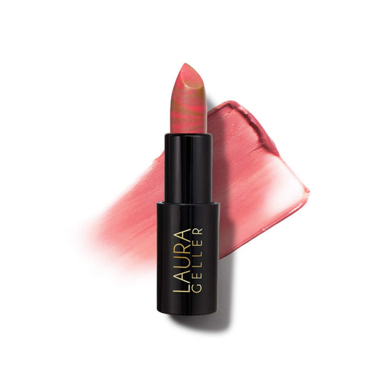 LAURA GELLER NEW YORK- Lápiz labial transparente de mármol italiano - Toffee de fresa - Hidratante y ligero - Vitamina E y aceite de ricino Ver