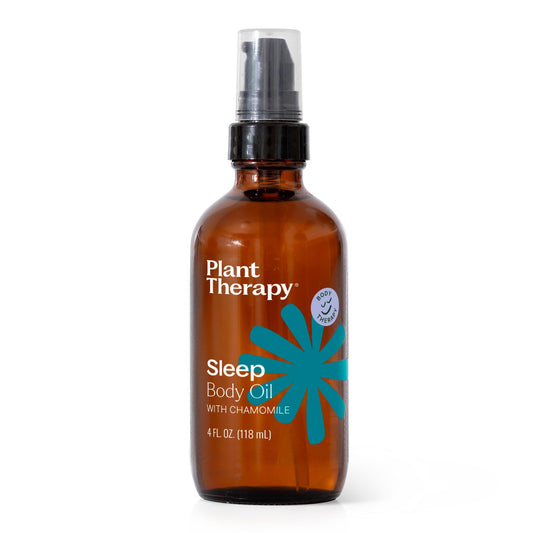 Plant Therapy Aceite corporal para dormir con manzanilla de 4 onzas promueve una buena noche de descanso, calma una mente y cuerpo inquietos, suaviza y nutre la piel