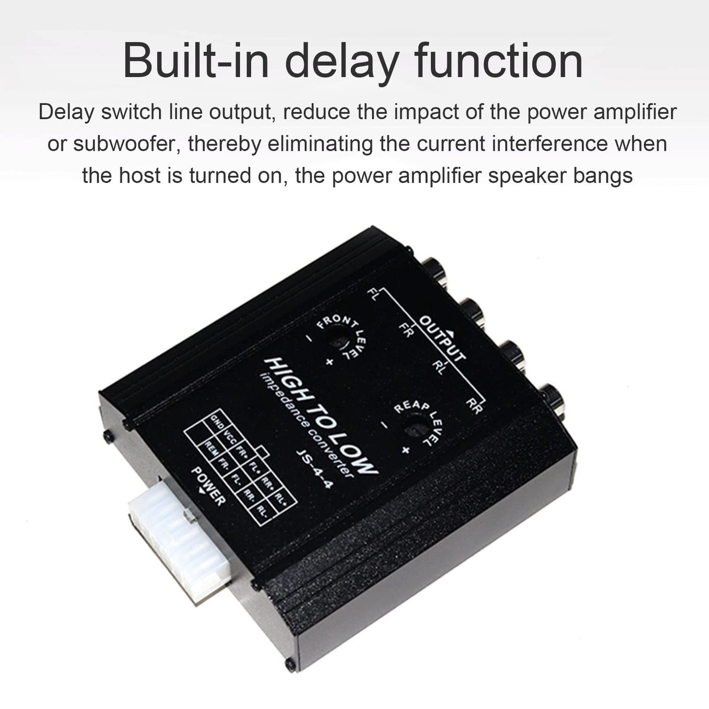 Convertidor de Audio de 4 Canales de 12 V, Convertidor de Impedancia de Línea Alta a Baja, Filtro de Frecuencia de Altavoz de Radio Estéreo para Coche