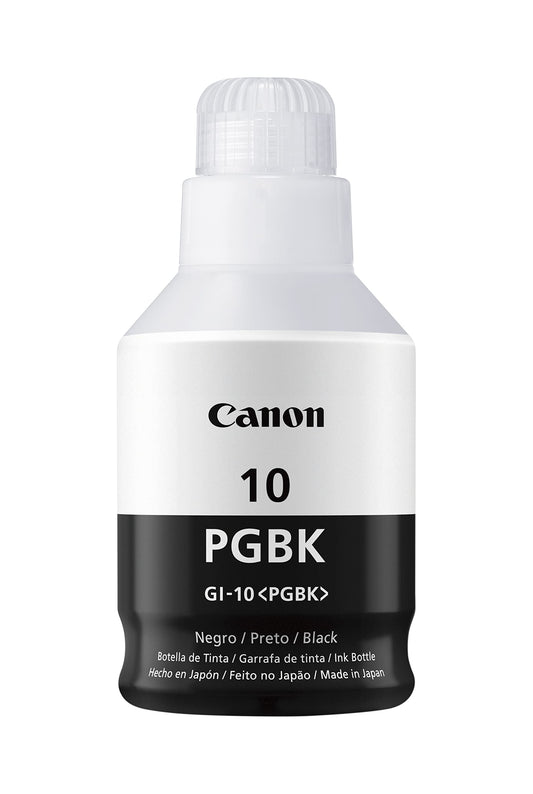 Canon Tinta GI-10 PGBK Botella DE Tinta Pigmento Negro con 170ml para G5010/G6010/G7010