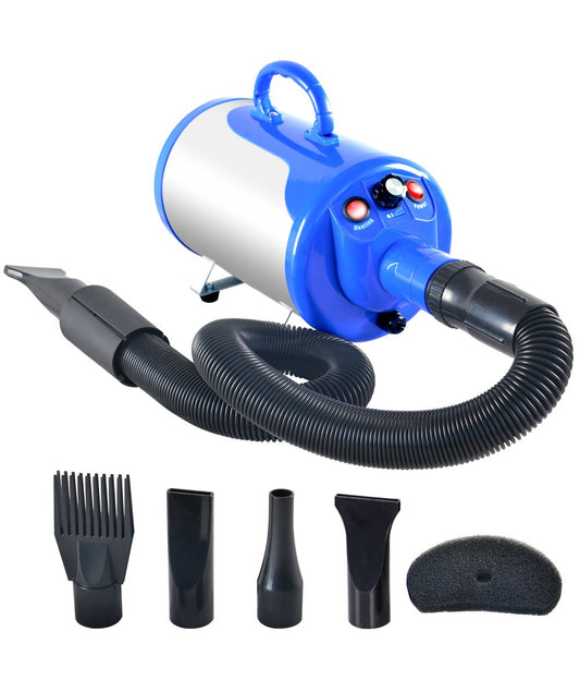 Secador de Pelo para Mascotas SHELANDY Azul con Calentador