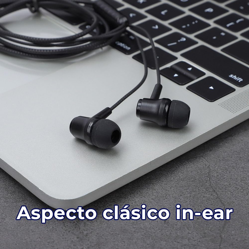 CONTROL EXPERT Audífonos Alámbricos Manos Libres 3.5mm Micrófono (Negro)