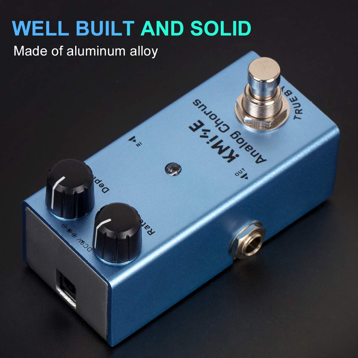 lotmusic Pedal de efectos de guitarra eléctrica Mini tipo único DC 9V True Bypass (Analog Chorus)