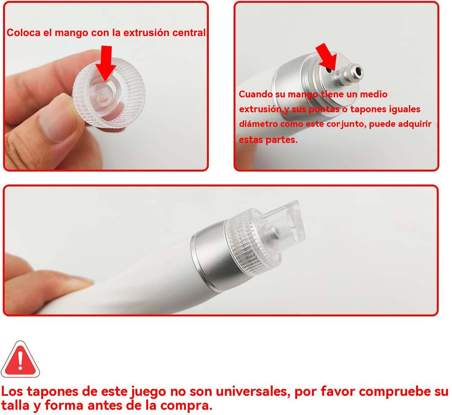 Juego de 9 puntas de depilación para la piel para el cuidado facial de la piel, para la máquina de belleza Elitzia ETLB245 o ET89 ETLB248