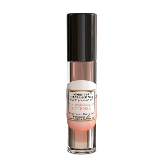 MoBetter Fragrance Oils ' Our Impression of C o c o Mademoiselle Intense para mujeres, fragancia de aceite corporal de 1/3 onzas, rollo en botella de vidrio