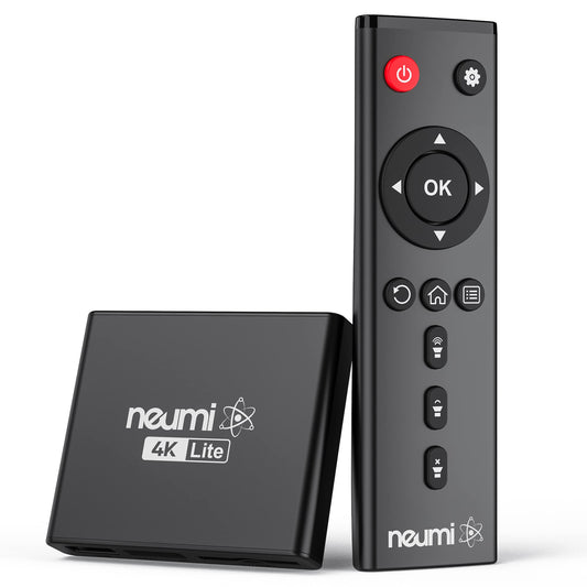 NEUMI Atom 4K Lite Reproductor multimedia digital Ultra-HD para unidades USB y tarjetas SD, reproduce videos 4K/UHD, HEVC/H.265, HDMI y AV analógico, reproducción automática, bucle, capacidad de