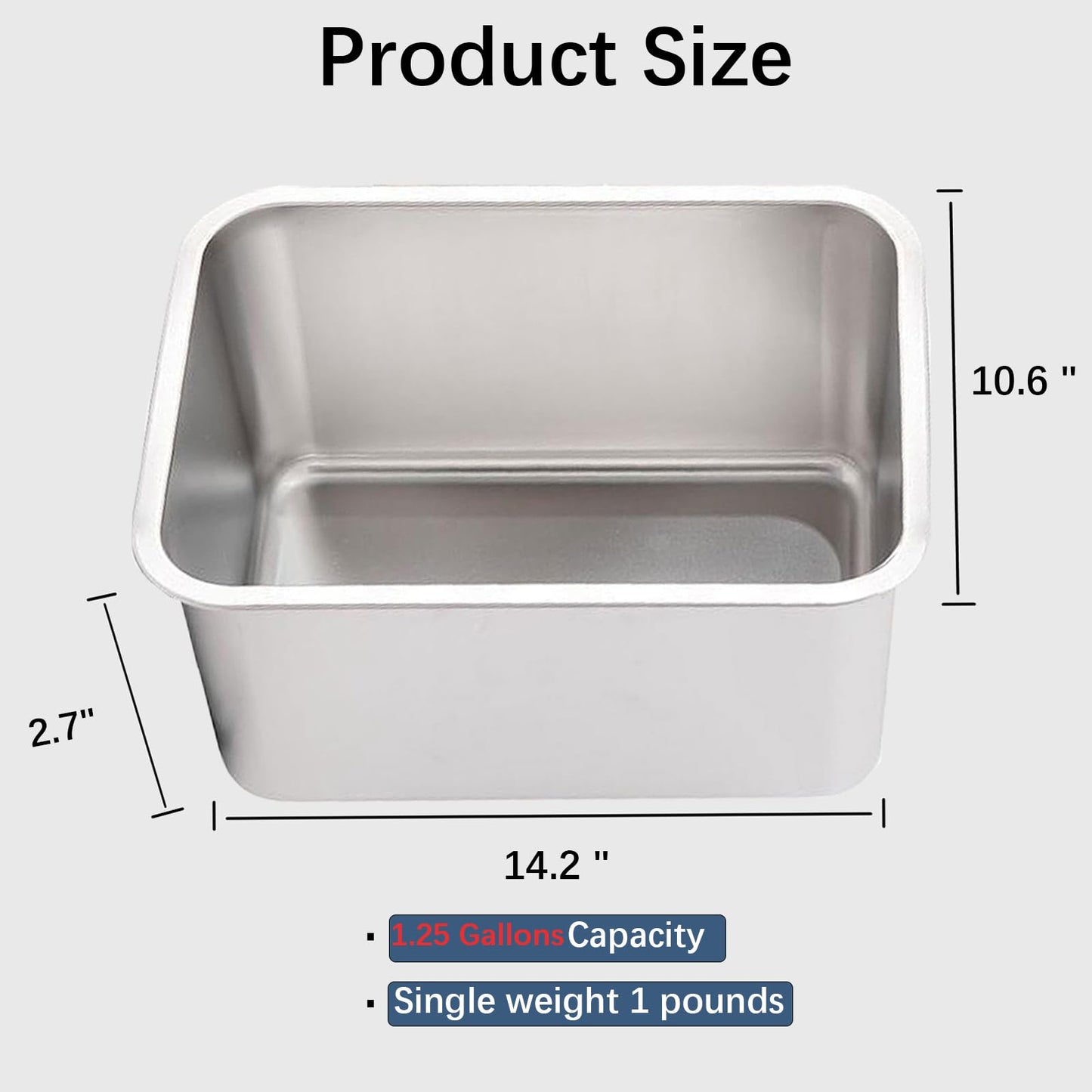 HZAKXIN - tazón de agua extragrande de 3 galones para perros grandes, tazón de agua para perros grandes, tazón de agua de acero inoxidable de alta capacidad y tazón de comida grande, raza de perros XL para interiores y exteriores (M (1.5 galones)