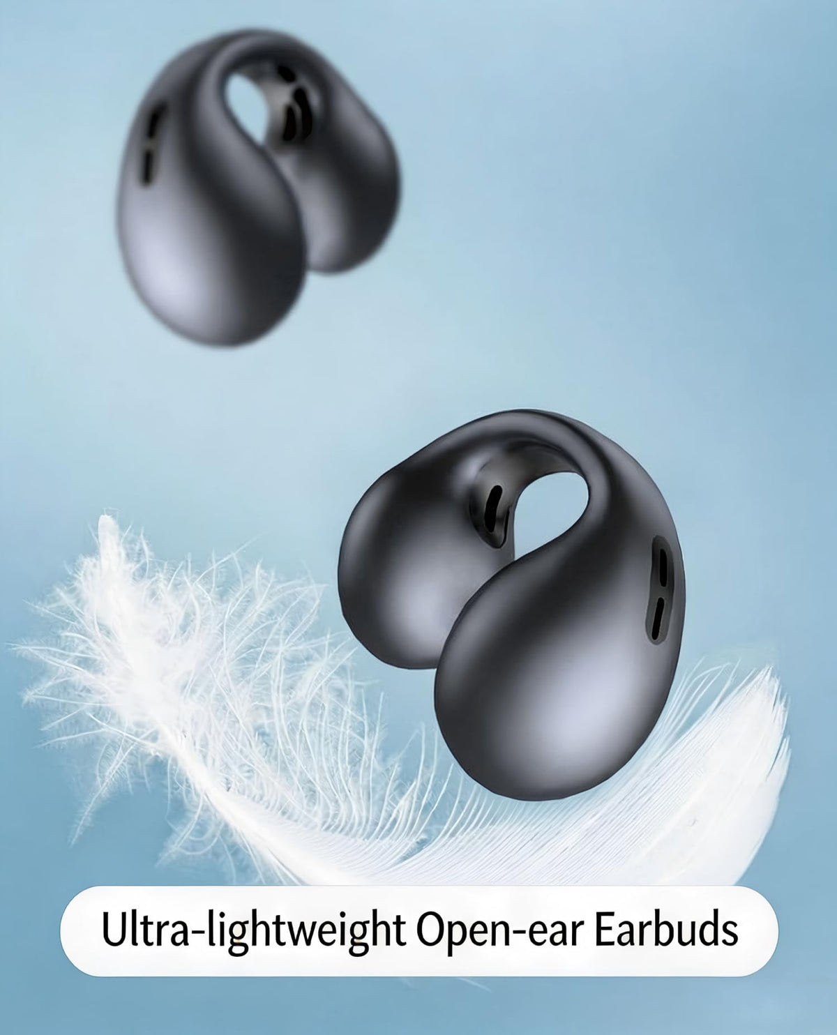 Audífonos Inalámbricos Conducción Ósea Bluetooth 5.3 Baja Latencia Luz Respiratoria Auricular Deportivo Resistente al Sudor