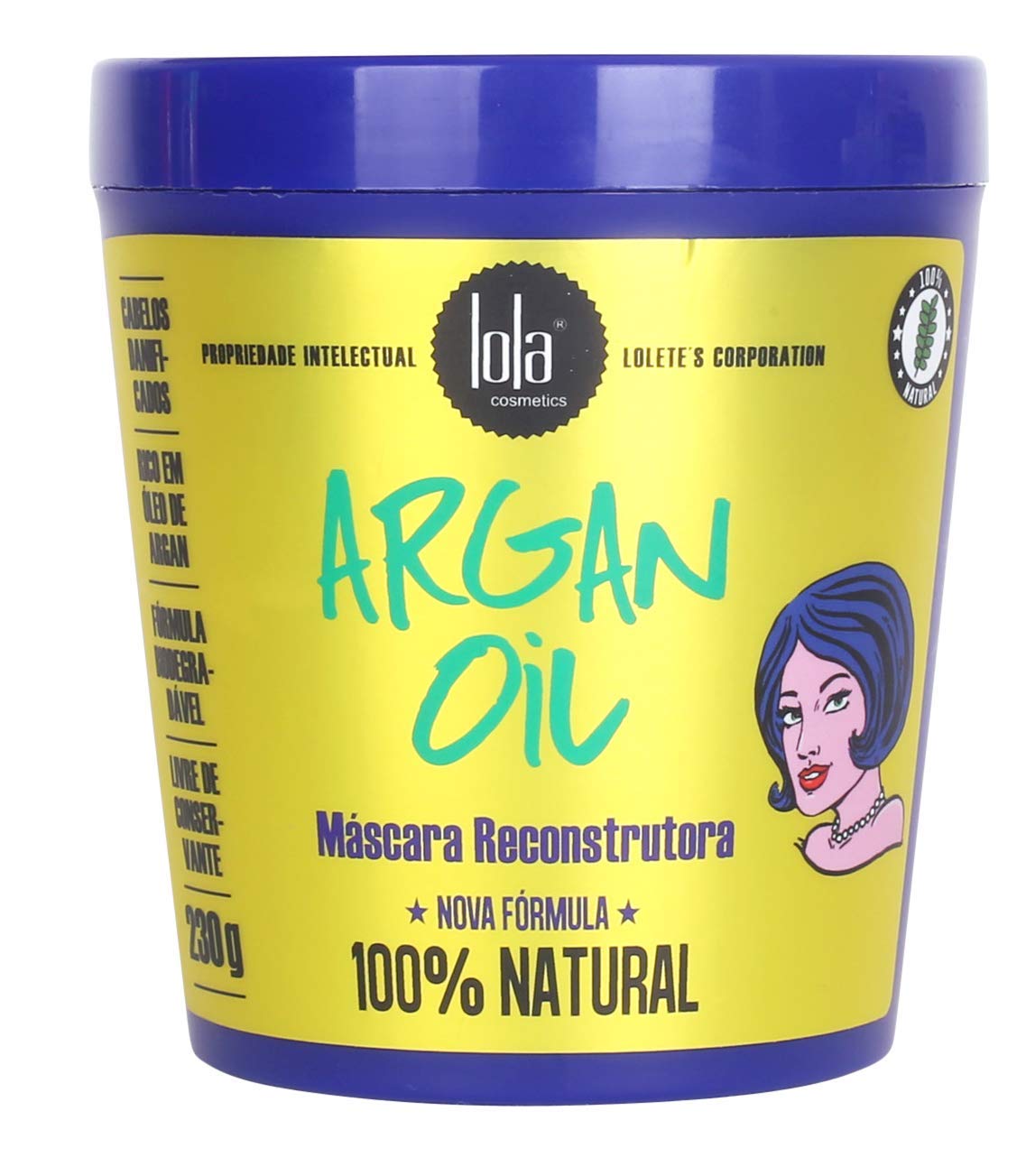 Linha Argan Lola - Mascara Reconstrutora 230 Gr - (Lola Argan Collection - Reconstructive Mask Net 8.11 Oz)