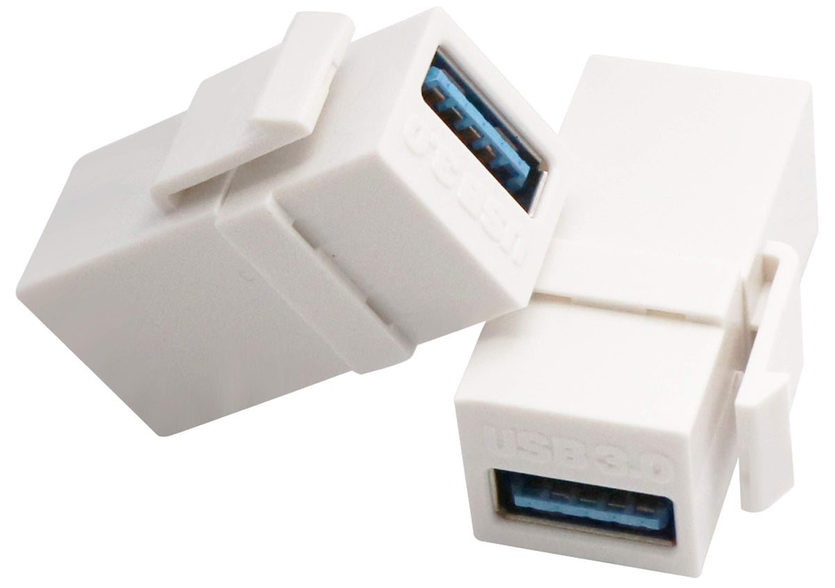 Adaptador USB 3.0 AAOTOKK Blanco Inserto Hembra a Hembra