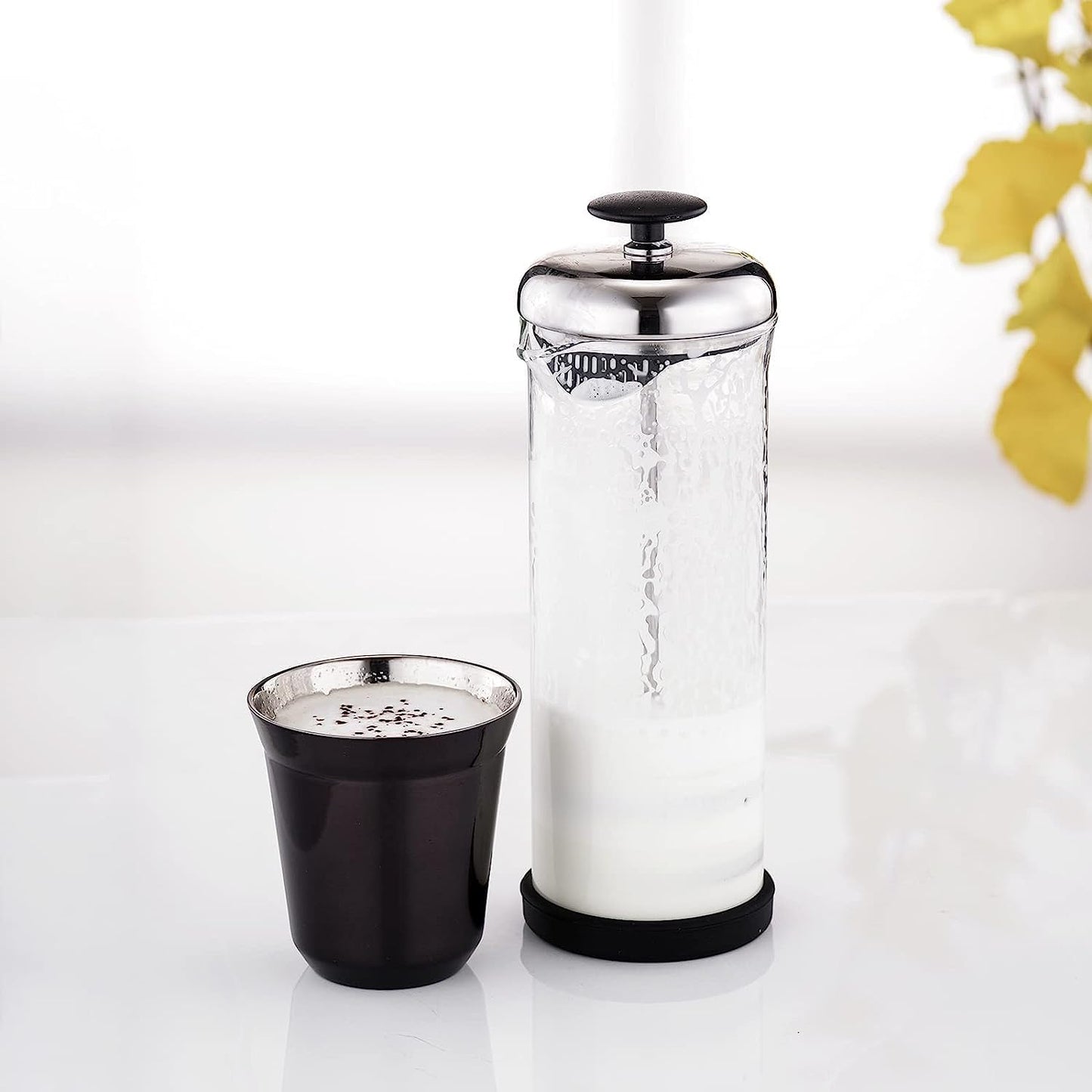 Easyworkz Juego de tazas de espresso de acero inoxidable con aislamiento de doble pared, 150 ml