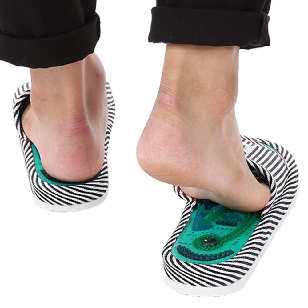 Imanes De Neodimio,Zapatillas de masaje, terapia magnética de Acupoint Zapatos de sanos del cuidado de pies sanos(Hombre)
