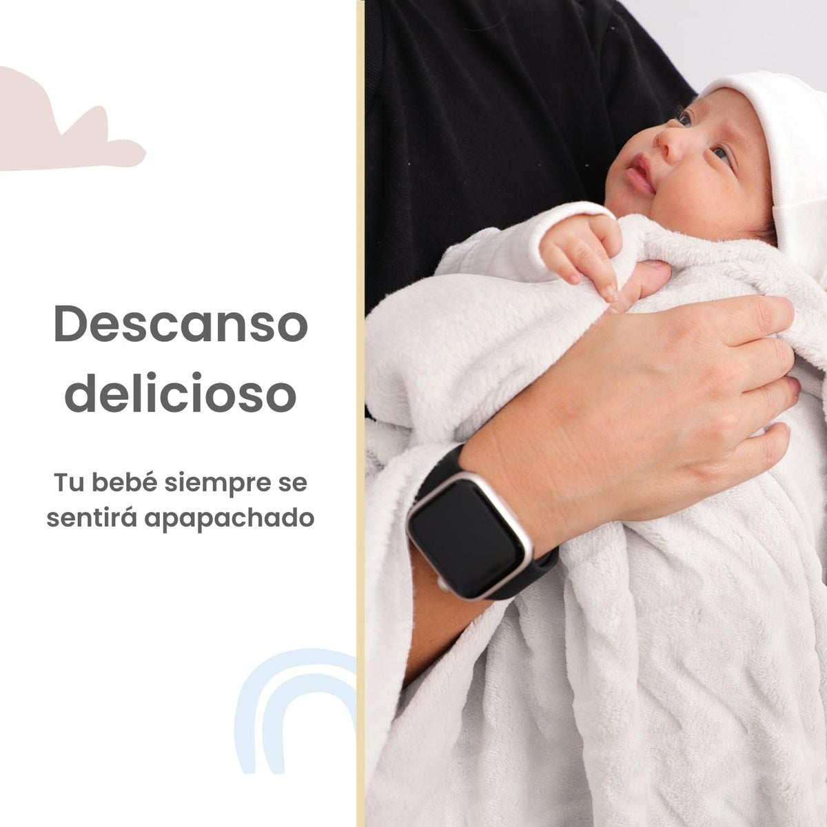 Nap Baby Cobijas para Bebé, Tipo Cobertor para Bebé | Frazadas Bebé Recién Nacido ó Toddler | Cobija 68x100 cm - Zig Zag Off-White
