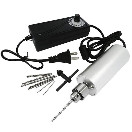 Yakamoz 0,3 mm - 4 mm ajustable Micro Mini eléctrico taladro de mano de aluminio portátil herramienta de bricolaje, 5a Adjustable Mini Drill