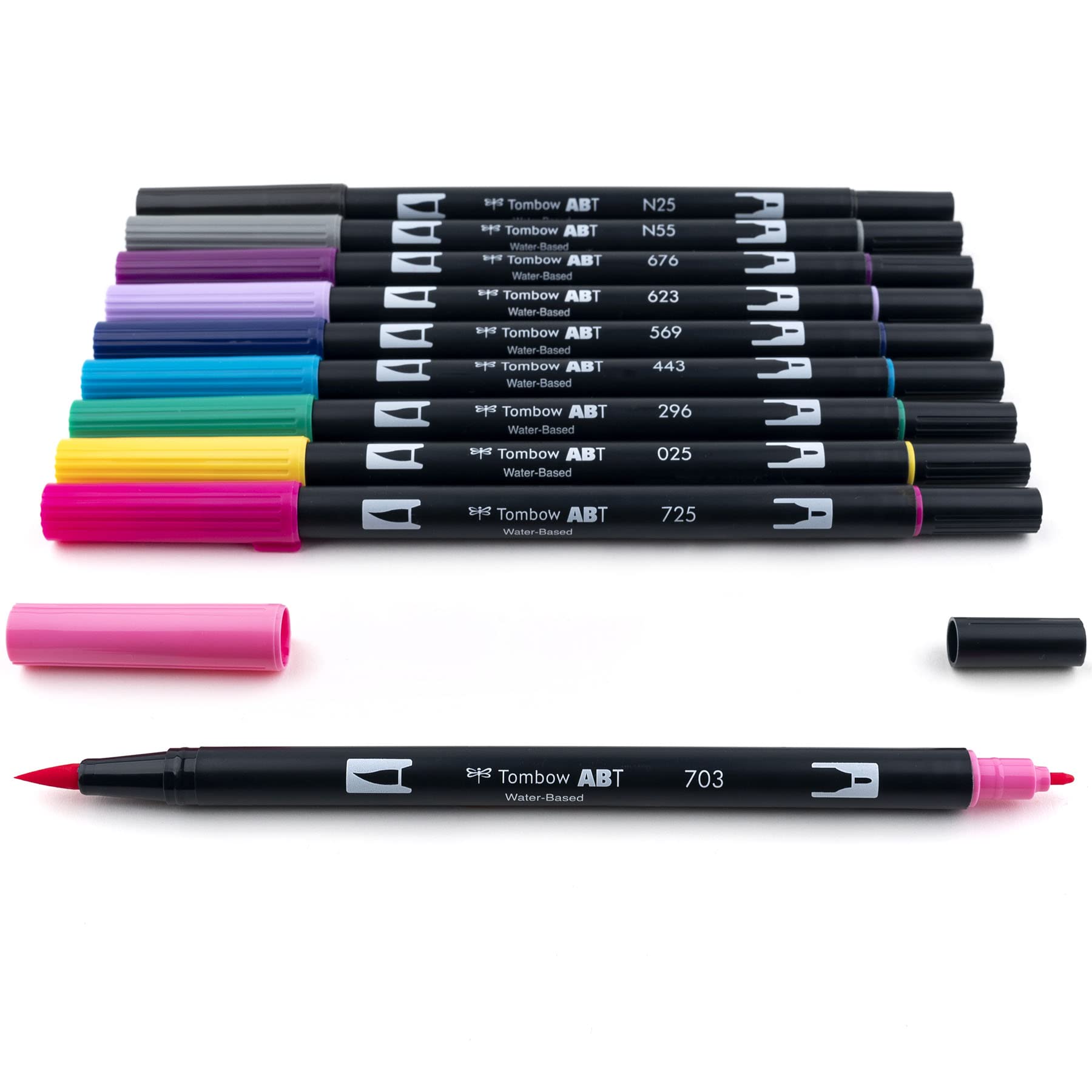 Marcadores Artísticos Tombow Brillantes Doble Pincel Paquete de 10