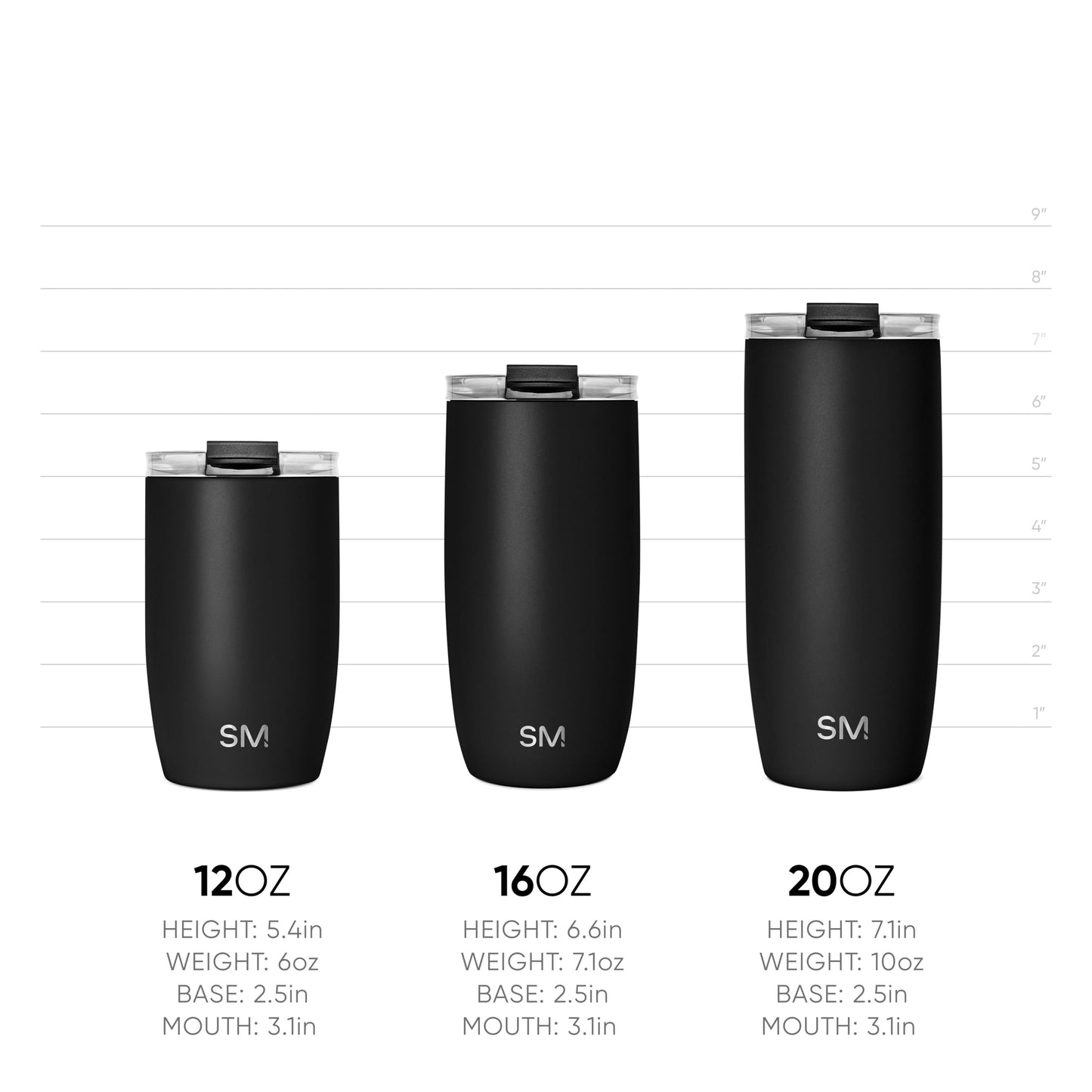 Taza de Café para Viajes Simple Modern Forest con Tapa Abatible, Acero Inoxidable Aislado, 350ml