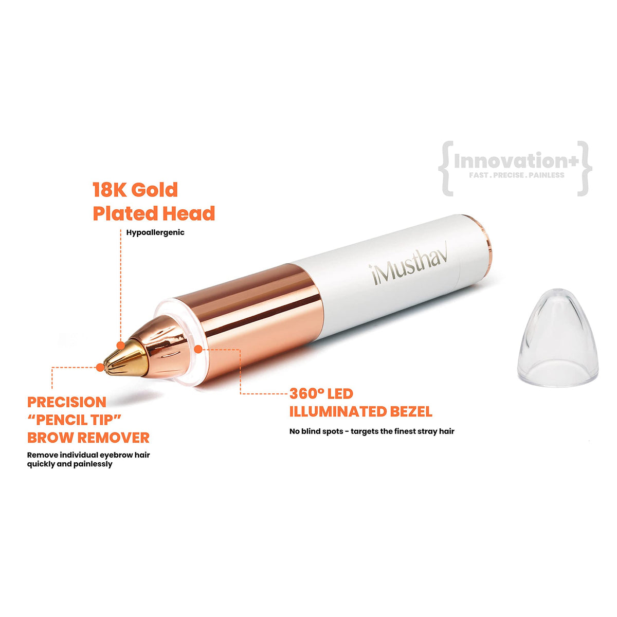 iMusthav Removedor Portátil de Vello para Cejas para Mujer, Indoloro