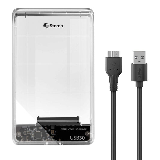 Unidad Externa USB 3.0 Steren USB-125 Negra para Disco Duro Sata 2.5