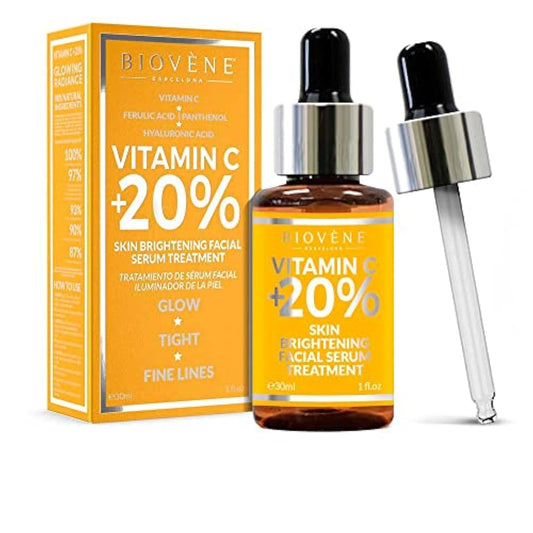 BIOVENE Biov?ne Vitamina C 27% Suero para cara, soporta una piel radiante y más joven, características calmantes, iluminadoras y reafirmantes, puede reducir las líneas finas (paquete de 1)