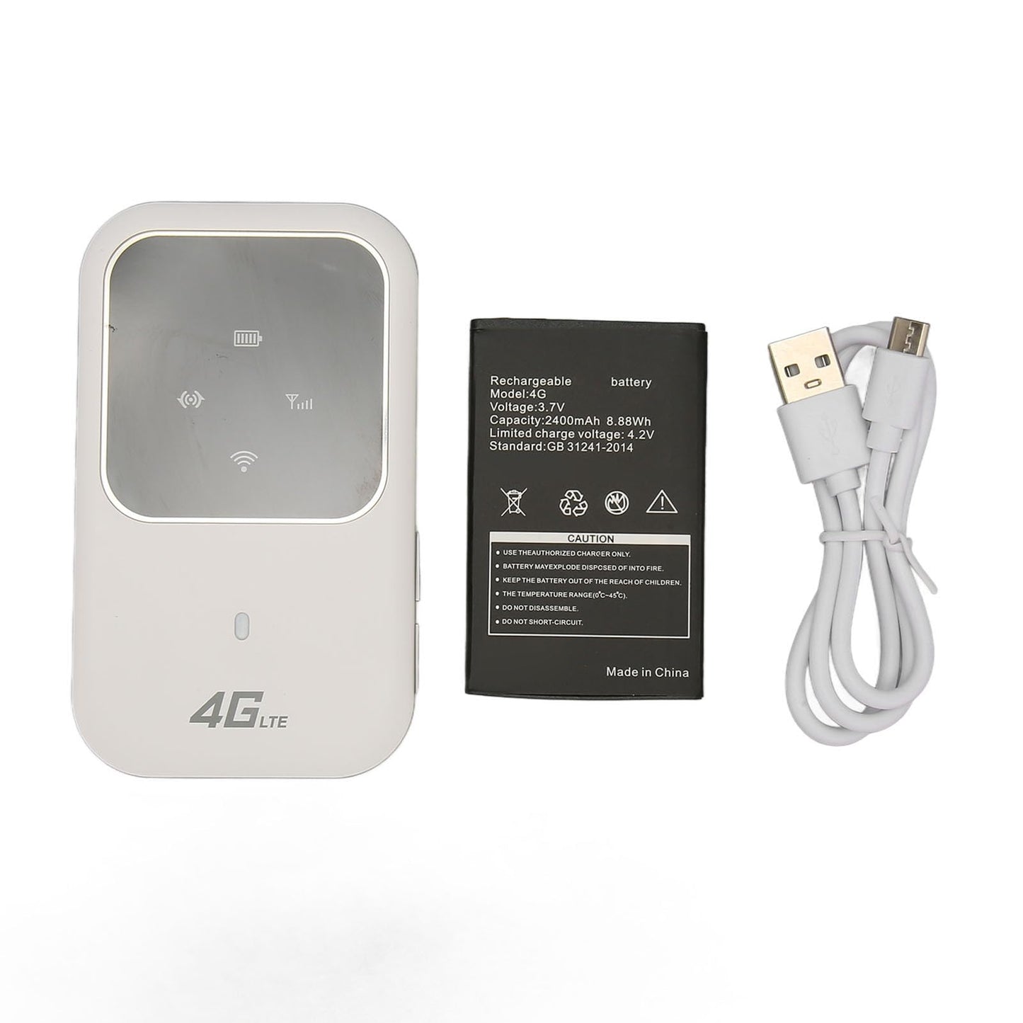 Enrutador 4G LTE Mini WiFi Inalámbrico Blanco con Ranura para Tarjeta SIM Desbloqueado 2.4G para Viajes