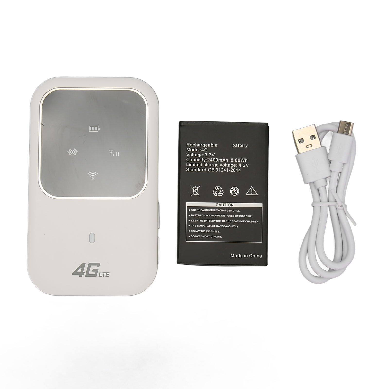 Enrutador 4G LTE Mini WiFi Inalámbrico Blanco con Ranura para Tarjeta SIM Desbloqueado 2.4G para Viajes