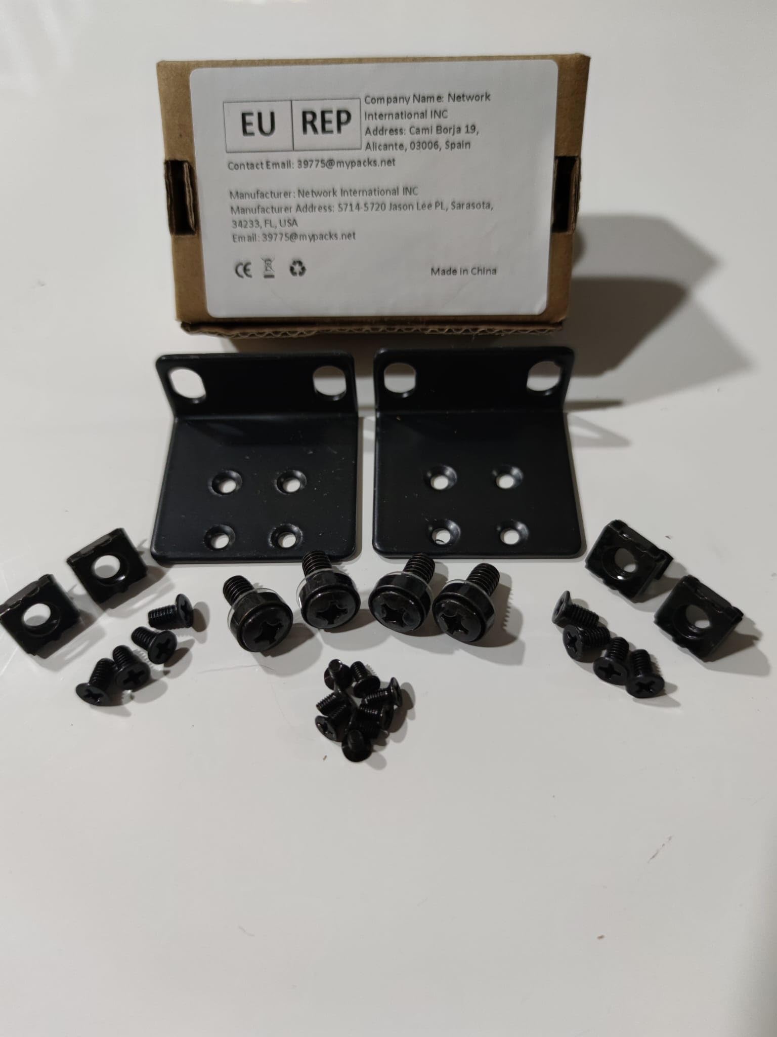 RW RoutersWholesale Rack Mount Kit Compatible with Many 17.3" Wide Buffalo Tech, Cisco, DELL, D-Link, Linksys, NETGEAR, and TRENDnet Products