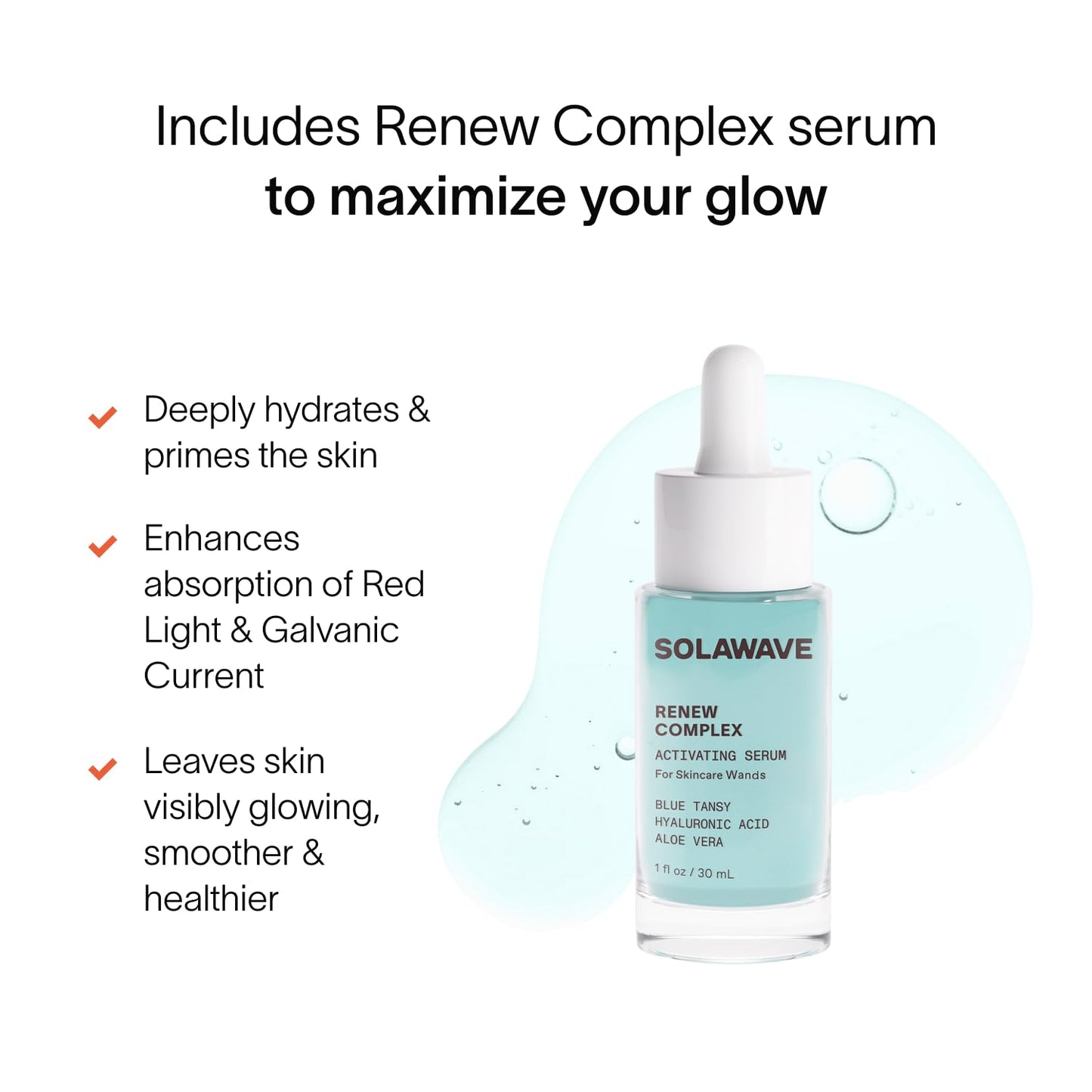 Varita Renovadora Radiante Solawave Negro Mate con Suero Complejo para el Cuidado de la Piel Facial