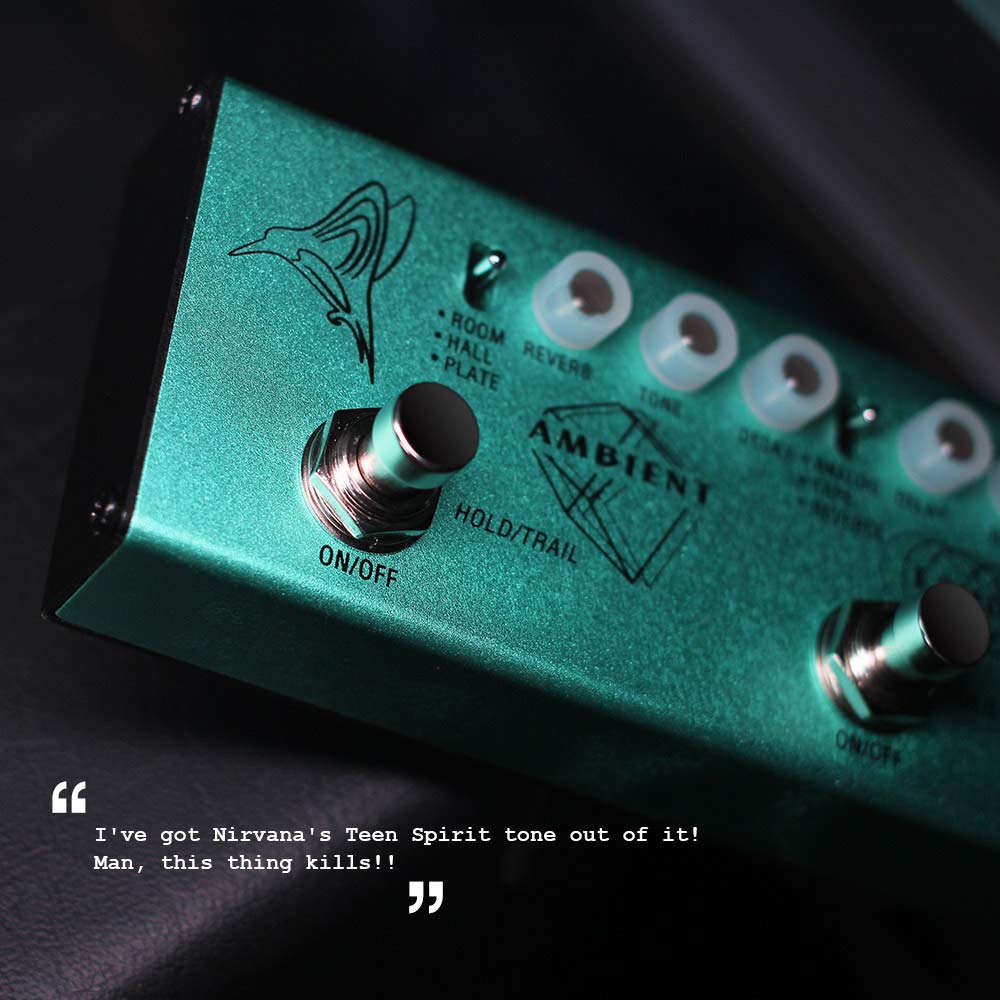 Valeton - Pedal de guitarra multiefectos Dapper Indie of Distortion Reverb Delay Chorus Fuzz and Phaser Tremolo para indie Ambient Psicodélico Grunge Post Rock Stoner Metal Retro tono alternativo