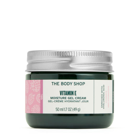 The Body Shop Vitamin E Gel Cream, 48hr Moisturizer, 100% Vegan, 1.7 Fluid Ounce